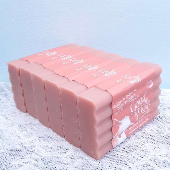 6 Goat Milk Bar Soap Simply Be Well Citrus Grapefruit Rosemary Clean and Caprine - Picture 2 of 7